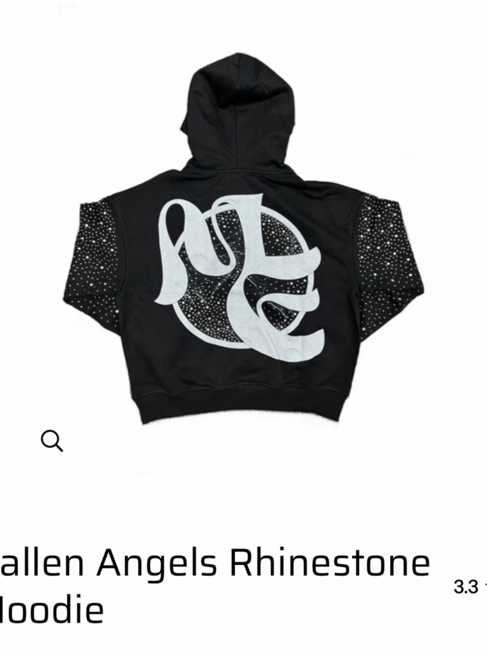 Mixed Emotions Fallen Angels Rhinestone Hoodie - Picture 3 of 3